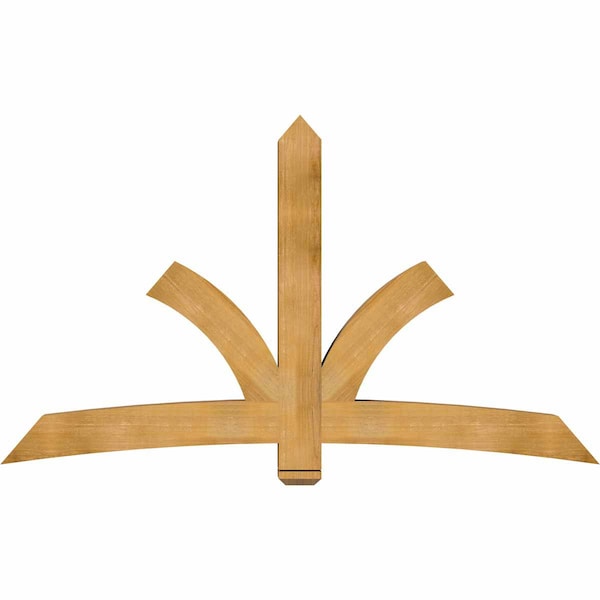 Ekena Millwork Davenport Rough Sawn Timber Gable Bracket, Western Red Cedar, 84"W x 49"H x 6"D x 6"F, 14/12 Pitch GBW084X49X0606DAV00RWR - main